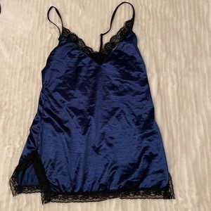 Blue Satin Slip
